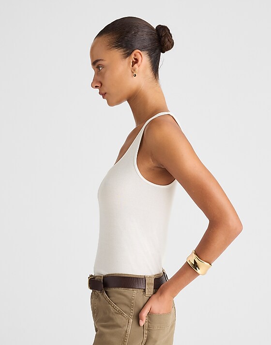 Madewell Scoopneck Tank White