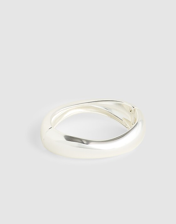 madewell Sculpted Chunky Bangle light silver ox