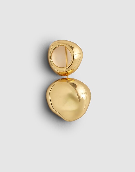 madewell Sculpted Cutout Brooch antique gold