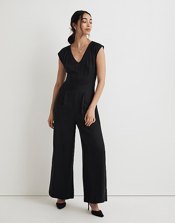 Madewell Seamed Wide-Leg Jumpsuit True Black