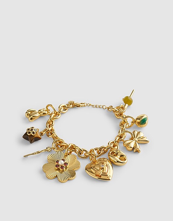 Madewell Semiprecious Olive Charm Antique Gold