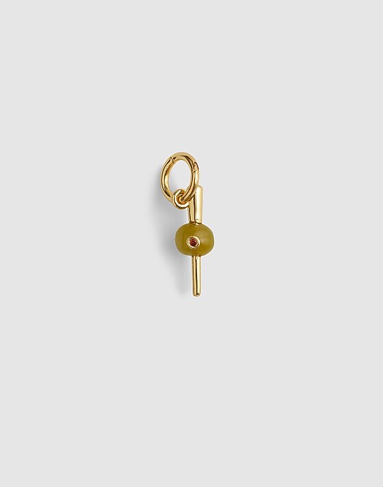 madewell Semiprecious Olive Charm antique gold