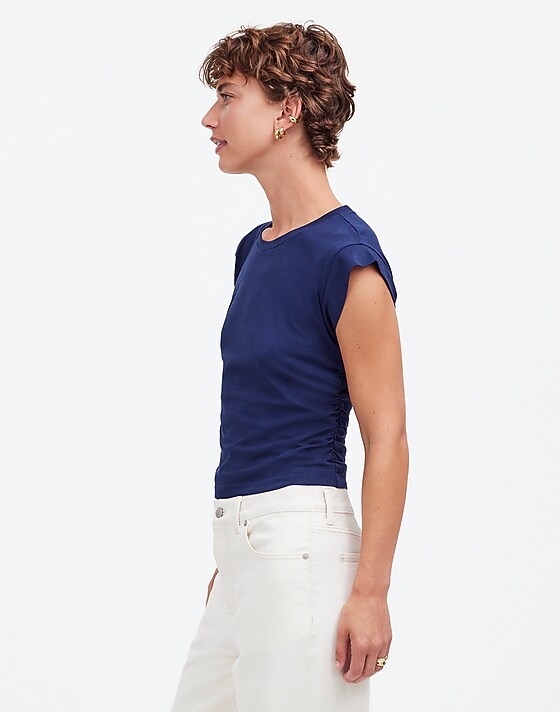 Madewell Side-Cinch Muscle Tee Dark Nightfall