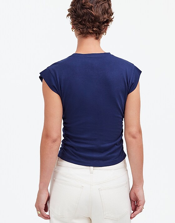 Madewell Side-Cinch Muscle Tee Dark Nightfall