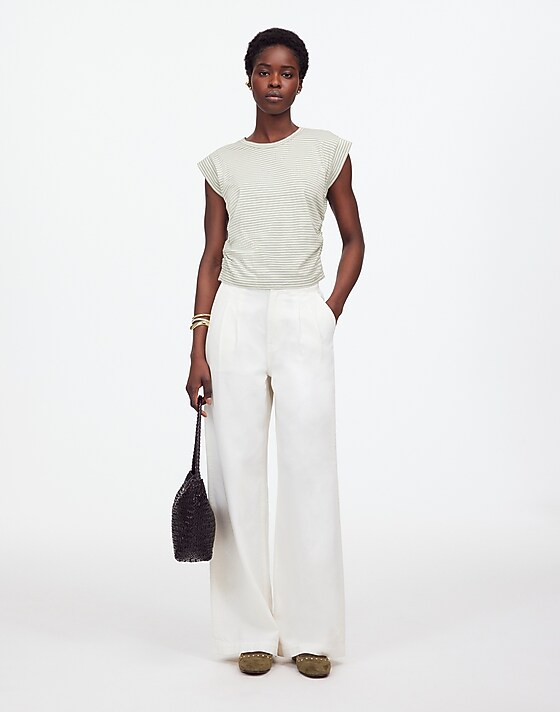 Madewell Side-Cinch Muscle Tee Dusty Celadon