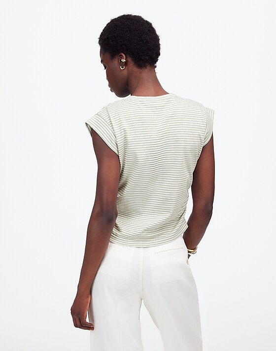 Madewell Side-Cinch Muscle Tee Dusty Celadon
