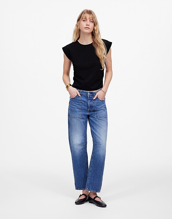 Madewell Side-Cinch Muscle Tee Jet Black