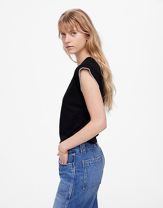 Madewell Side-Cinch Muscle Tee Jet Black