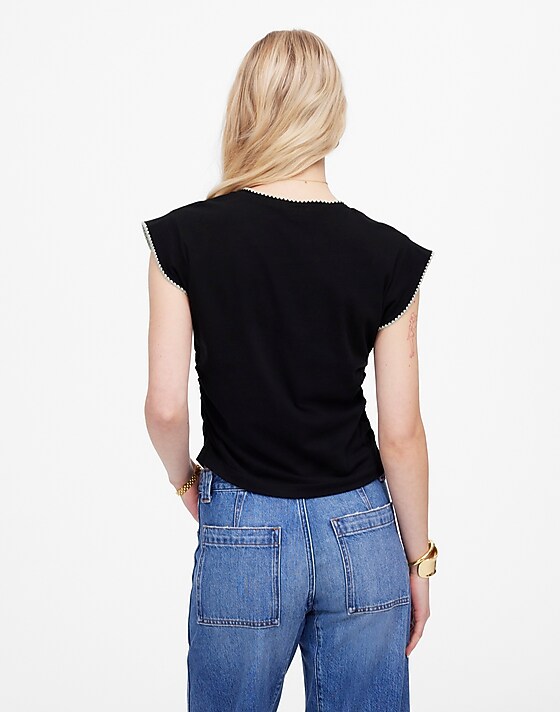 Madewell Side-Cinch Muscle Tee Jet Black