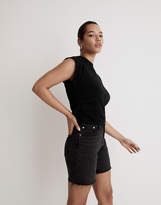 Madewell Side-Cinch Muscle Tee True Black