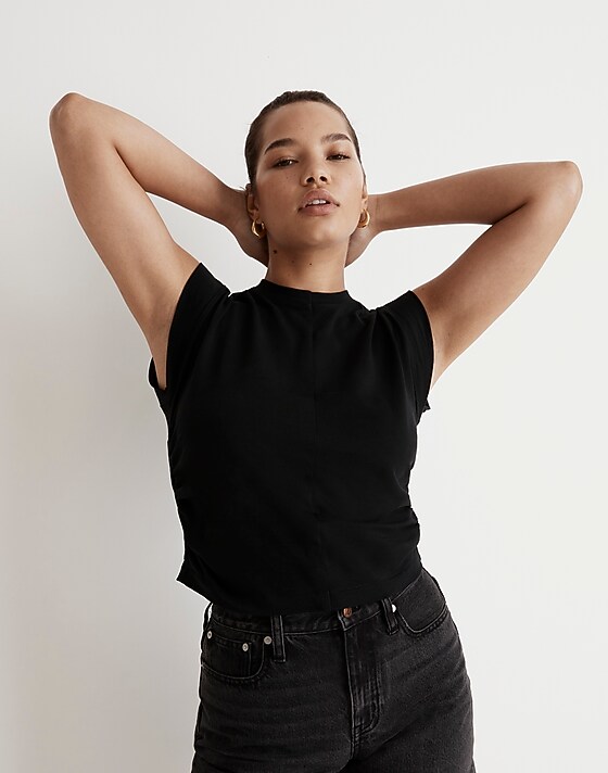 Madewell Side-Cinch Muscle Tee True Black