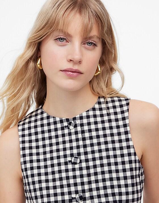 madewell Single-Breasted Crewneck Vest true black