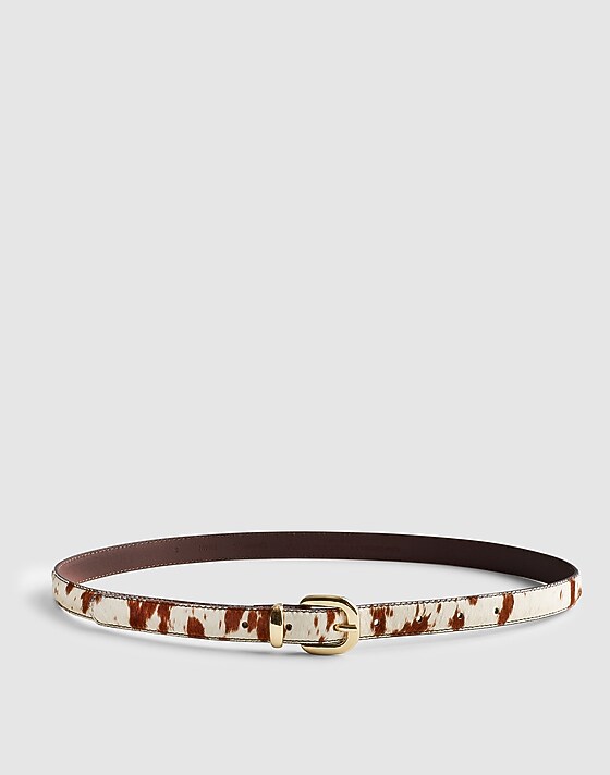 madewell Skinny Leather Belt soft mahogany multi
