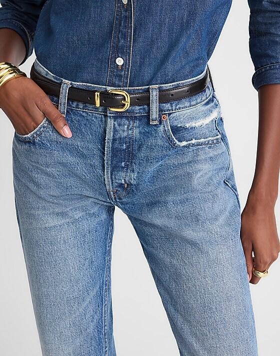 Madewell Skinny Leather Belt True Black