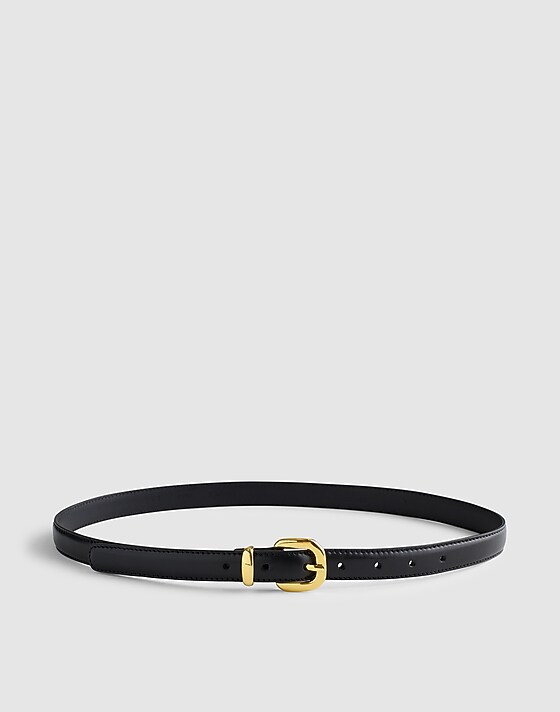 madewell Skinny Leather Belt true black