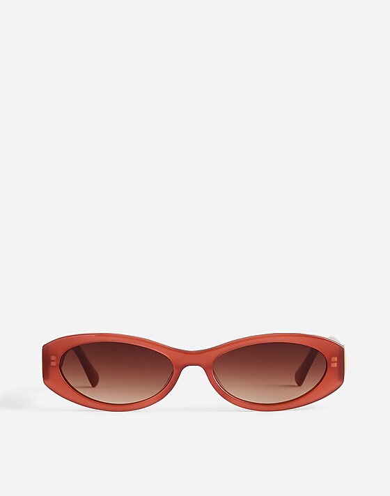 madewell Skinny Oval Sunglasses reserve red