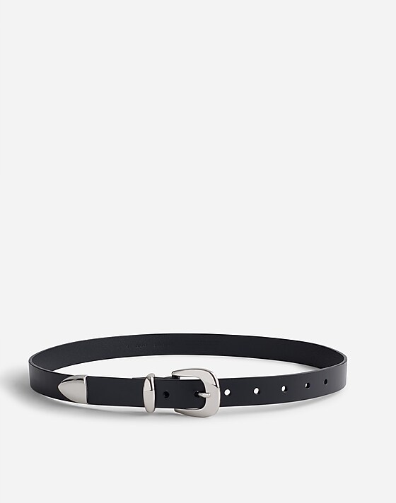 madewell Skinny Western Belt true black
