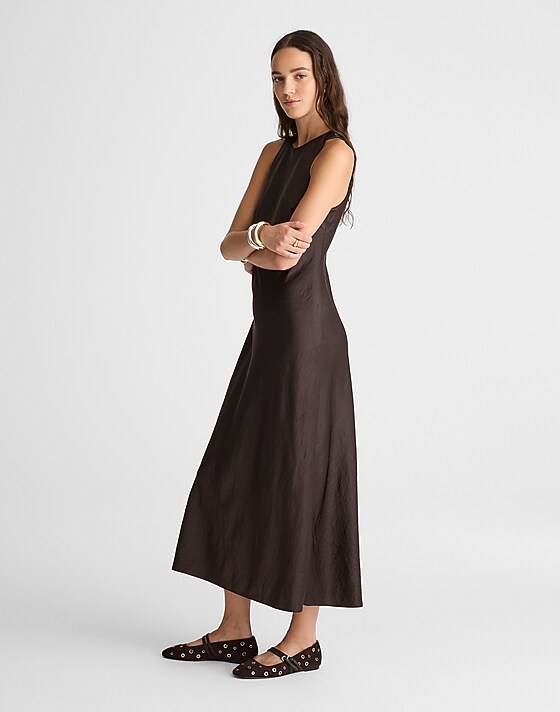 Madewell Sleeveless Maxi Dress Black Walnut