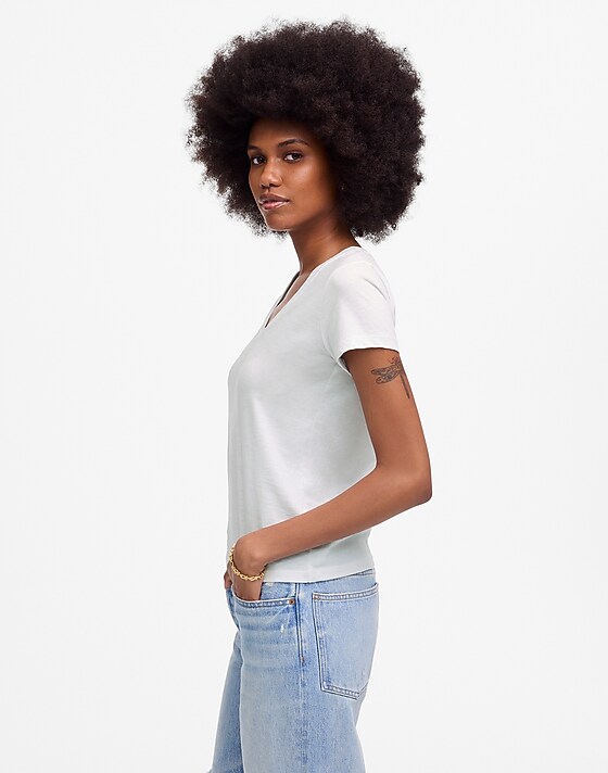 Madewell Slub Perfect V-Neck Tee White