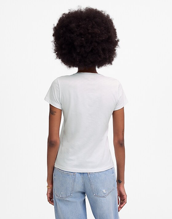 Madewell Slub Perfect V-Neck Tee White
