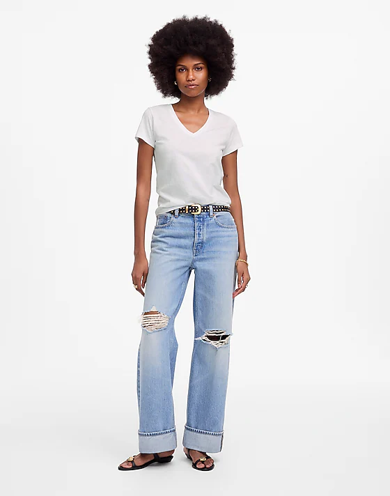 Madewell Slub Perfect V-Neck Tee White