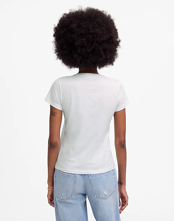 Madewell Slub Perfect V-Neck Tee White