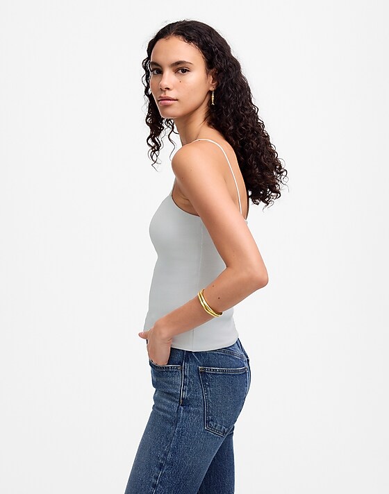 Madewell Squareneck Tank Top White