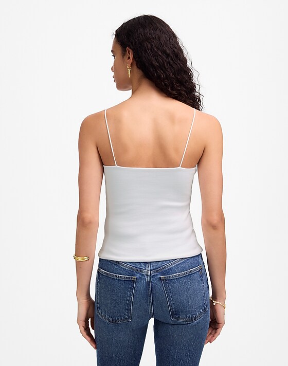 Madewell Squareneck Tank Top White