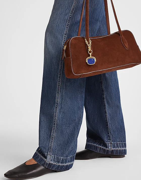 Madewell Stone Spinner Bag Charm Jet Black