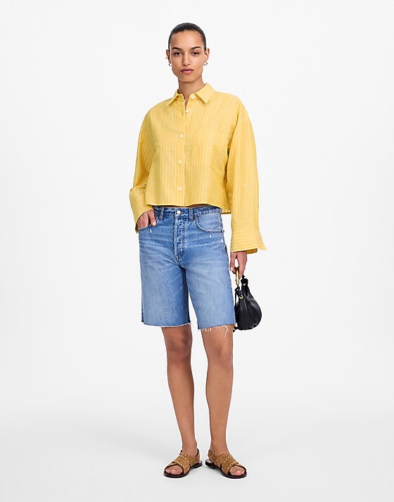 Madewell Straight-Hem Shirt Poplar Yellow
