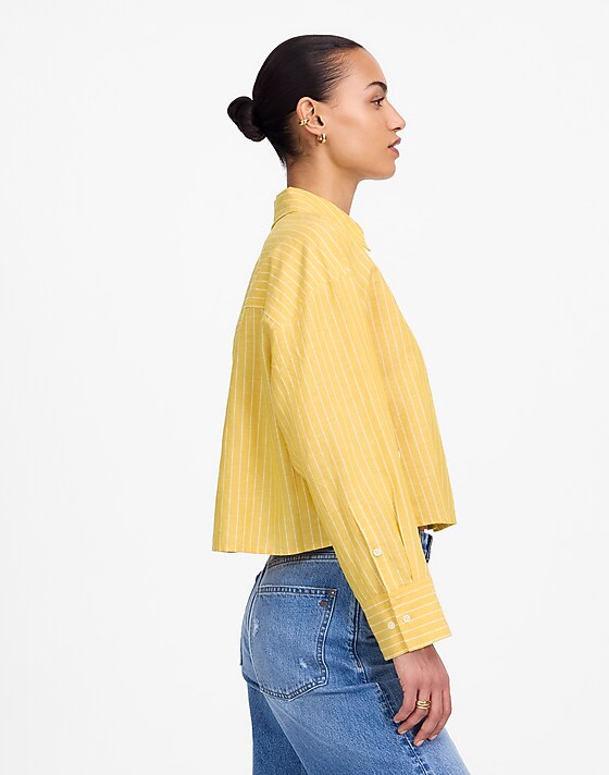 Madewell Straight-Hem Shirt Poplar Yellow