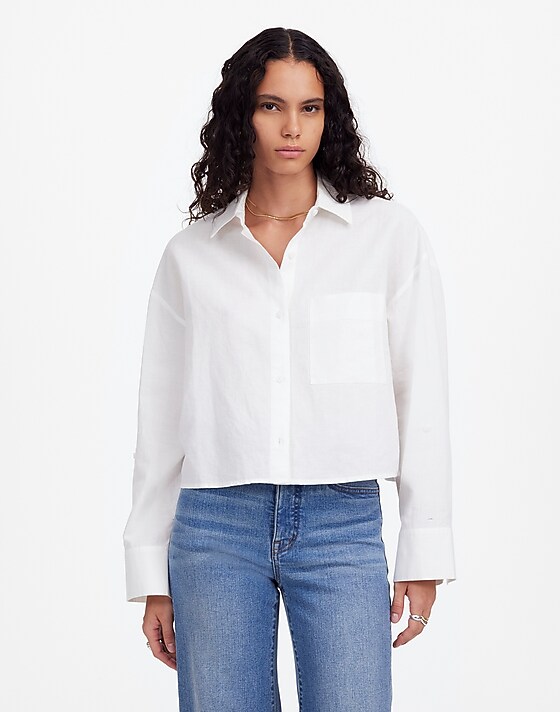 madewell Straight-Hem Shirt white