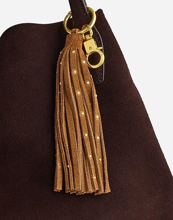 Madewell Studded Tassel Bag Charm Dried Acorn