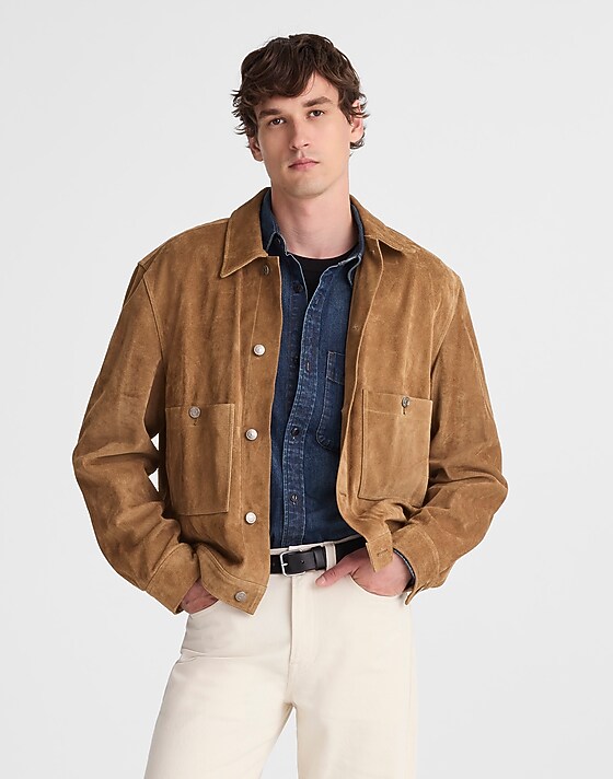 madewell Suede Western Jacket desert brown