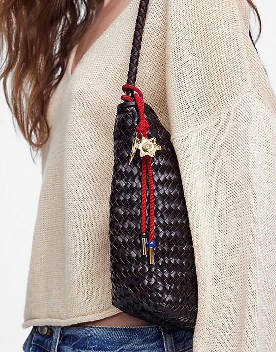 Madewell Sun Medallion Bag Charm Festival Red