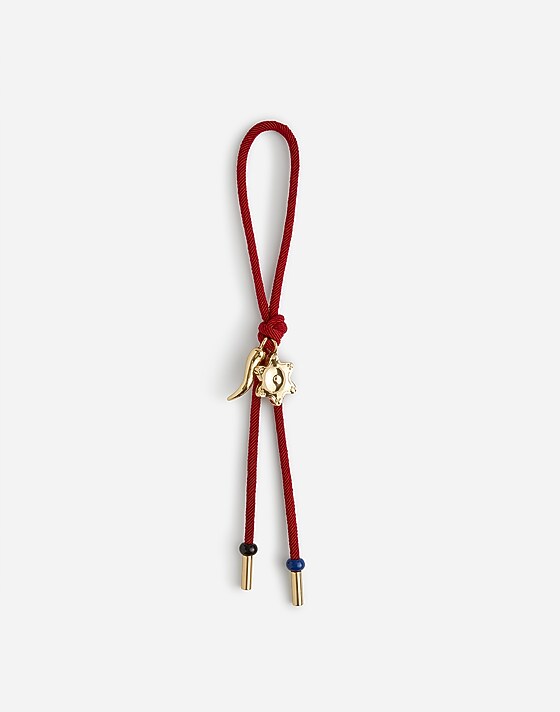 madewell Sun Medallion Bag Charm festival red