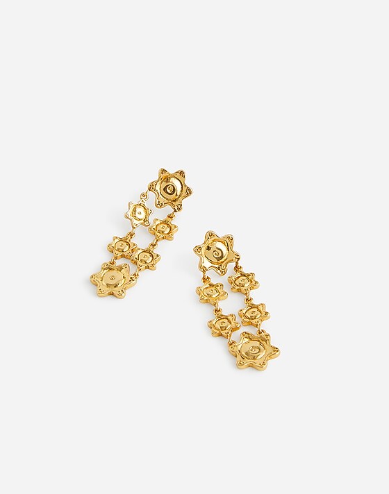 madewell Sun Medallion Drop Earrings antique gold