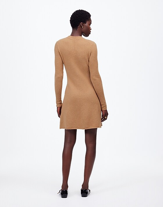 Madewell Sweater Mini Dress Hthr Caramel