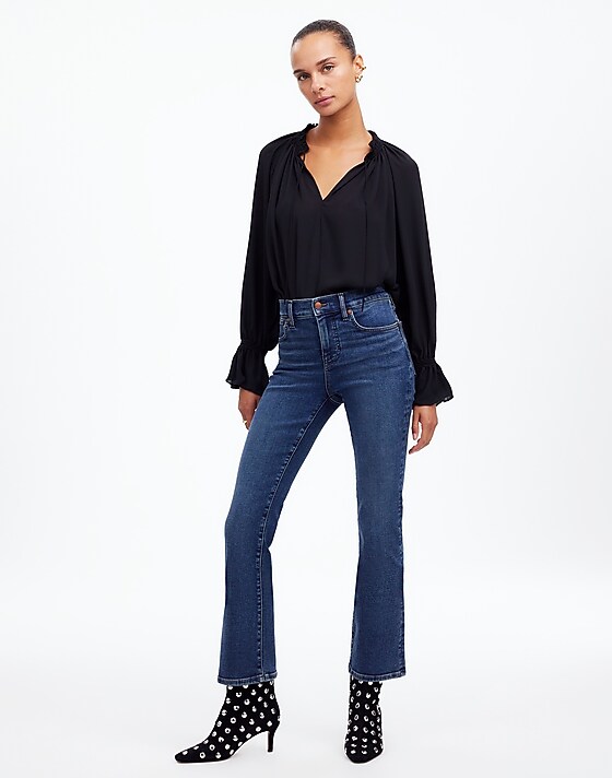 madewell Tall Kick Out Crop Jeans lenoir wash