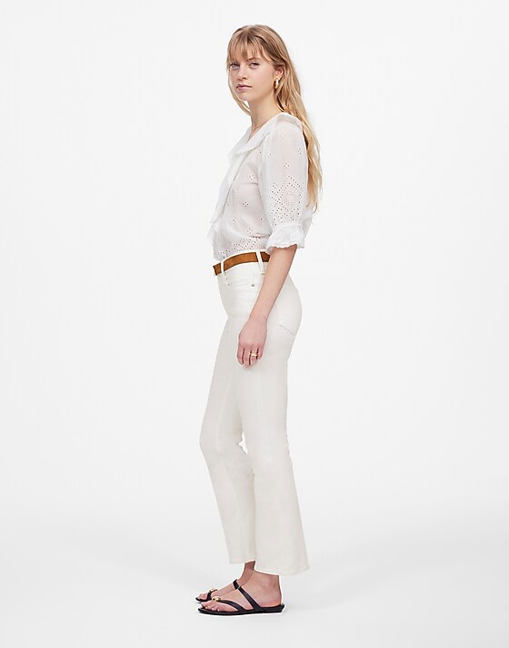 Madewell Tall Kick Out Crop Jeans Pure White