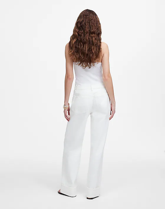 Madewell Tall Low-Slung Baggy Jeans Pure White