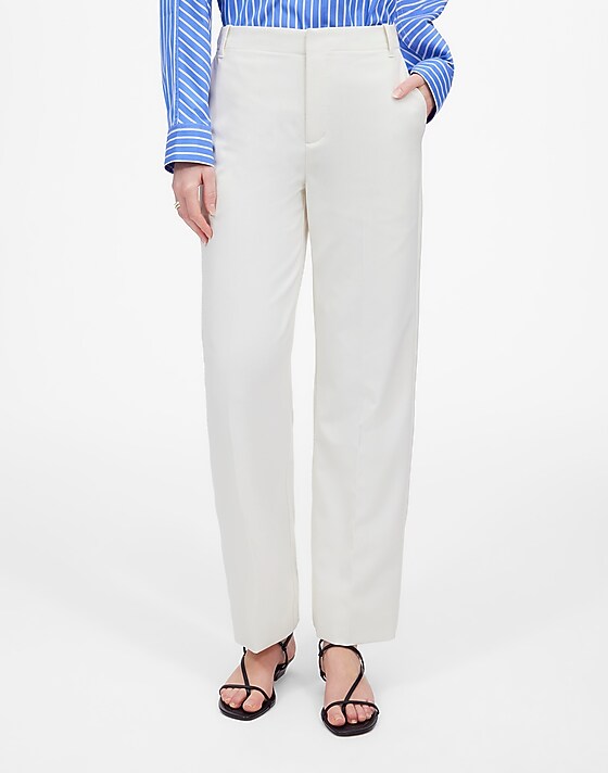 Madewell Tall Slouchy Straight Pants Winter White