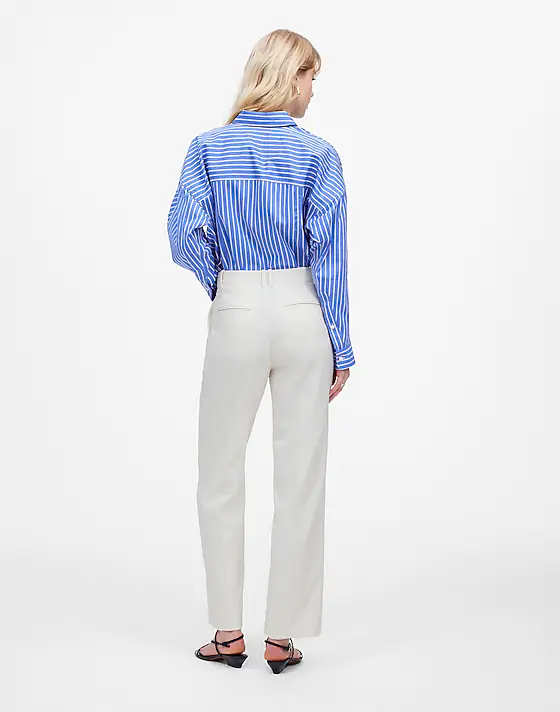 Madewell Tall Slouchy Straight Pants Winter White