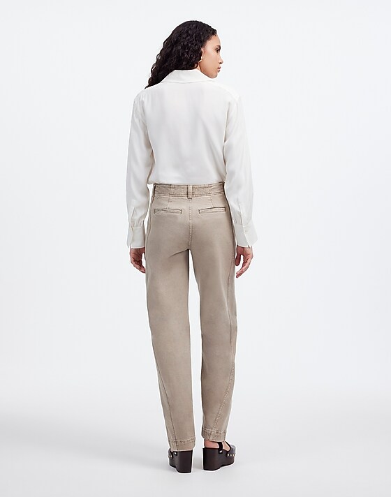Madewell Tapered Denim Trousers Fatigue Khaki