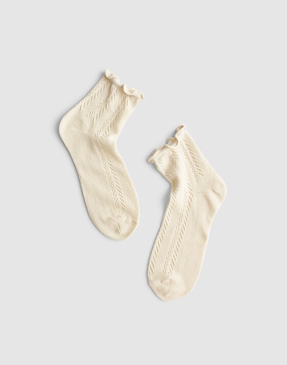 madewell Textured-Knit Ankle Socks vintage ivory