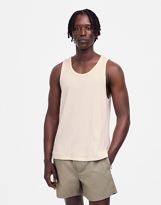 madewell Textured Tank vintage ivory