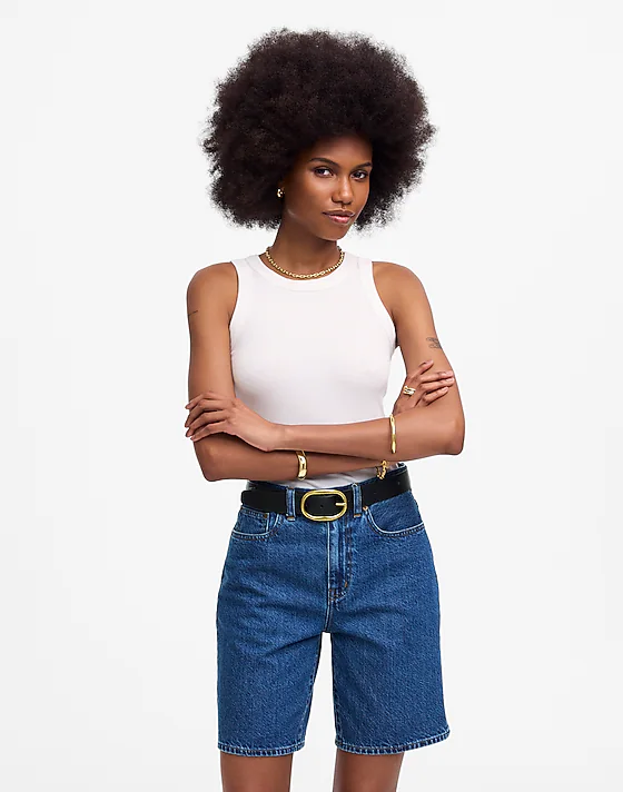 Madewell The 1997 Denim Bermuda Short Dowe Wash