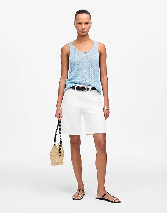 Madewell The 1997 Denim Bermuda Short Pure White