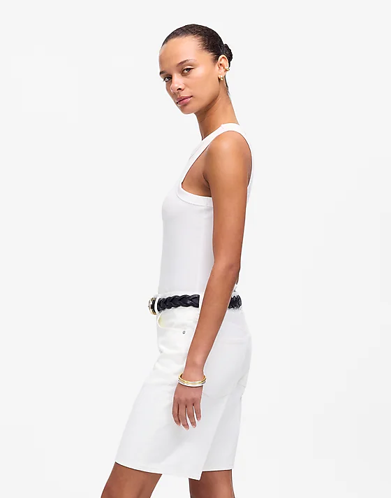 Madewell The 1997 Denim Bermuda Short Pure White