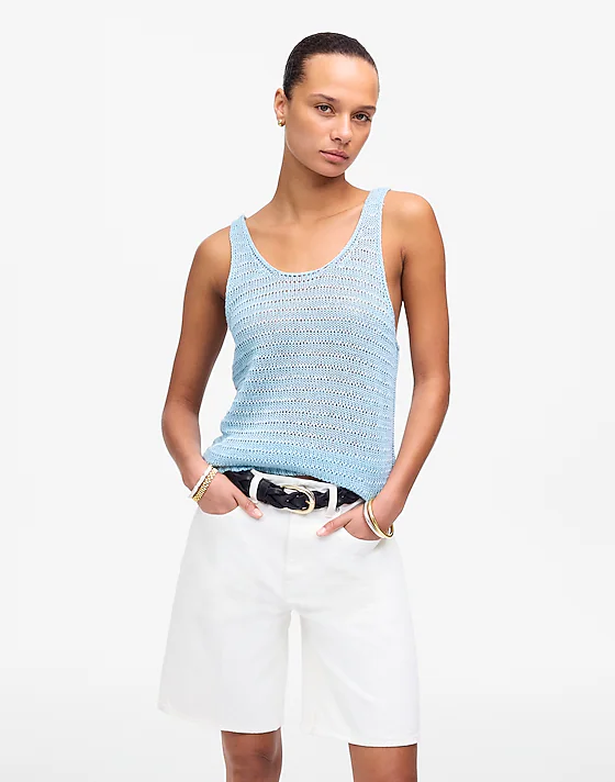 madewell The 1997 Denim Bermuda Short pure white